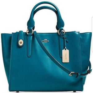 Teal coach handbag purse